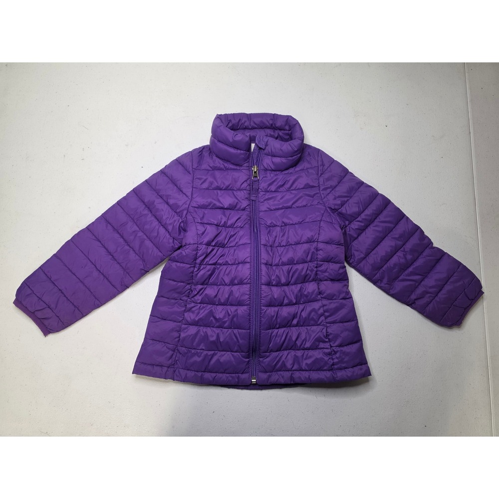 Amazon Essentials Kids Purple Lightweight Water-Resistant Puffer Jacket XS 4-5